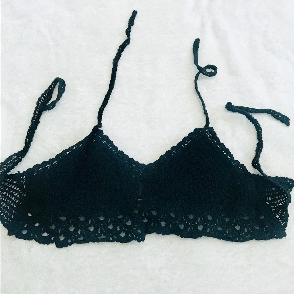 Hollow Out Crochet Halter Top